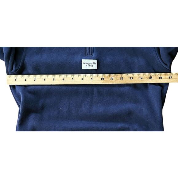 Abercrombie Kids Fleece Quarter Zip Gray Pullover Jacket Youth 9/10 - Picture 3 of 6